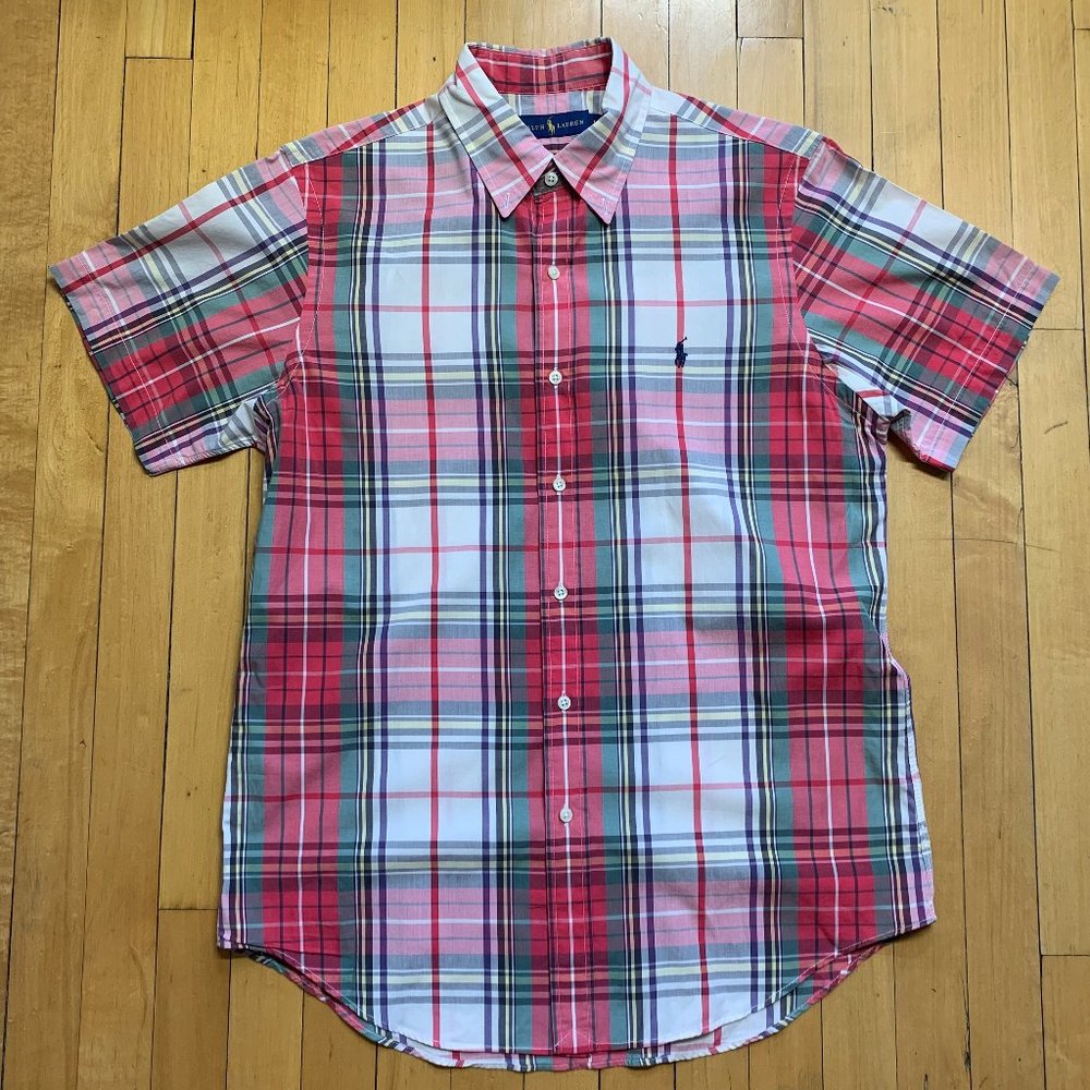 Ralph Lauren [Size Medium] Plaid Vintage Preppy Button Up Shirt